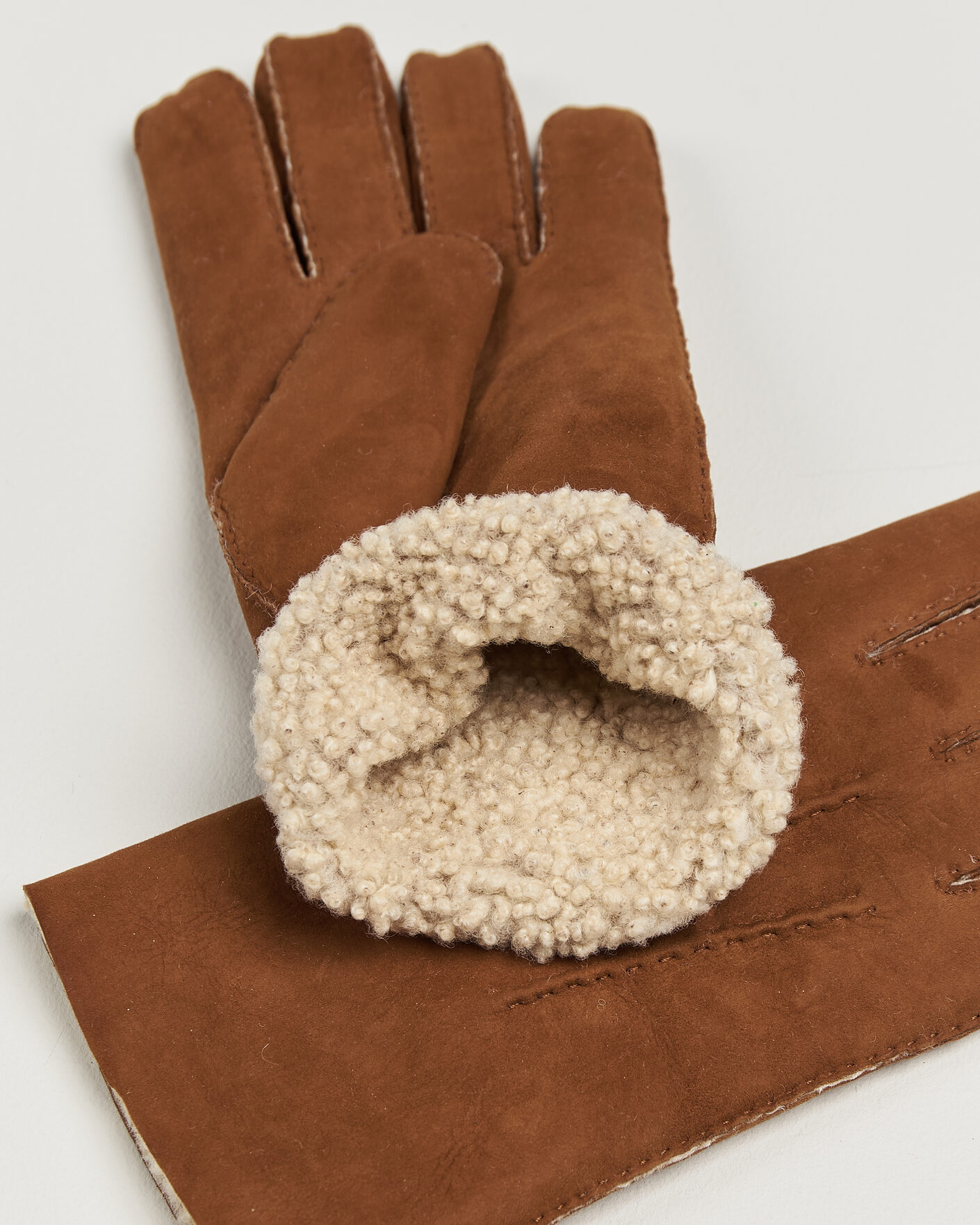 Heren | Handschoenen | Hestra | Lambskin Suede Handsewn Glove Congac