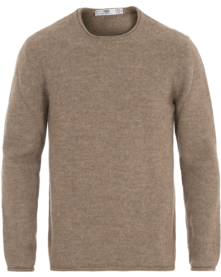 Heren | Truien | Inis Meáin | Baby Alpaca Sweater Light Brown