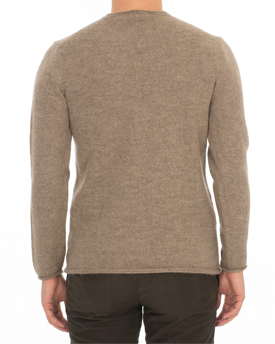 Heren | Truien | Inis Meáin | Baby Alpaca Sweater Light Brown