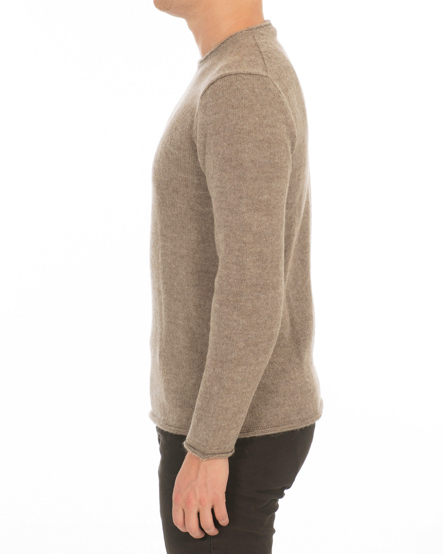 Heren | Truien | Inis Meáin | Baby Alpaca Sweater Light Brown