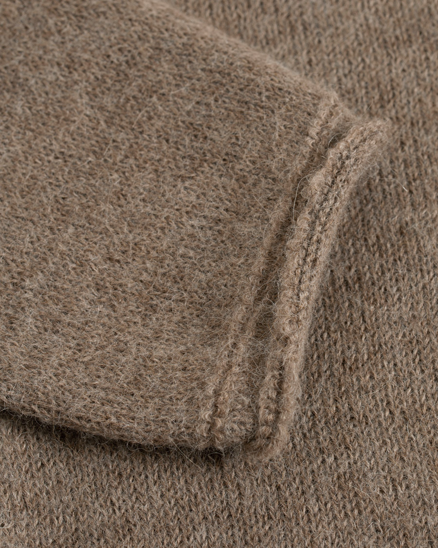 Heren | Truien | Inis Meáin | Baby Alpaca Sweater Light Brown