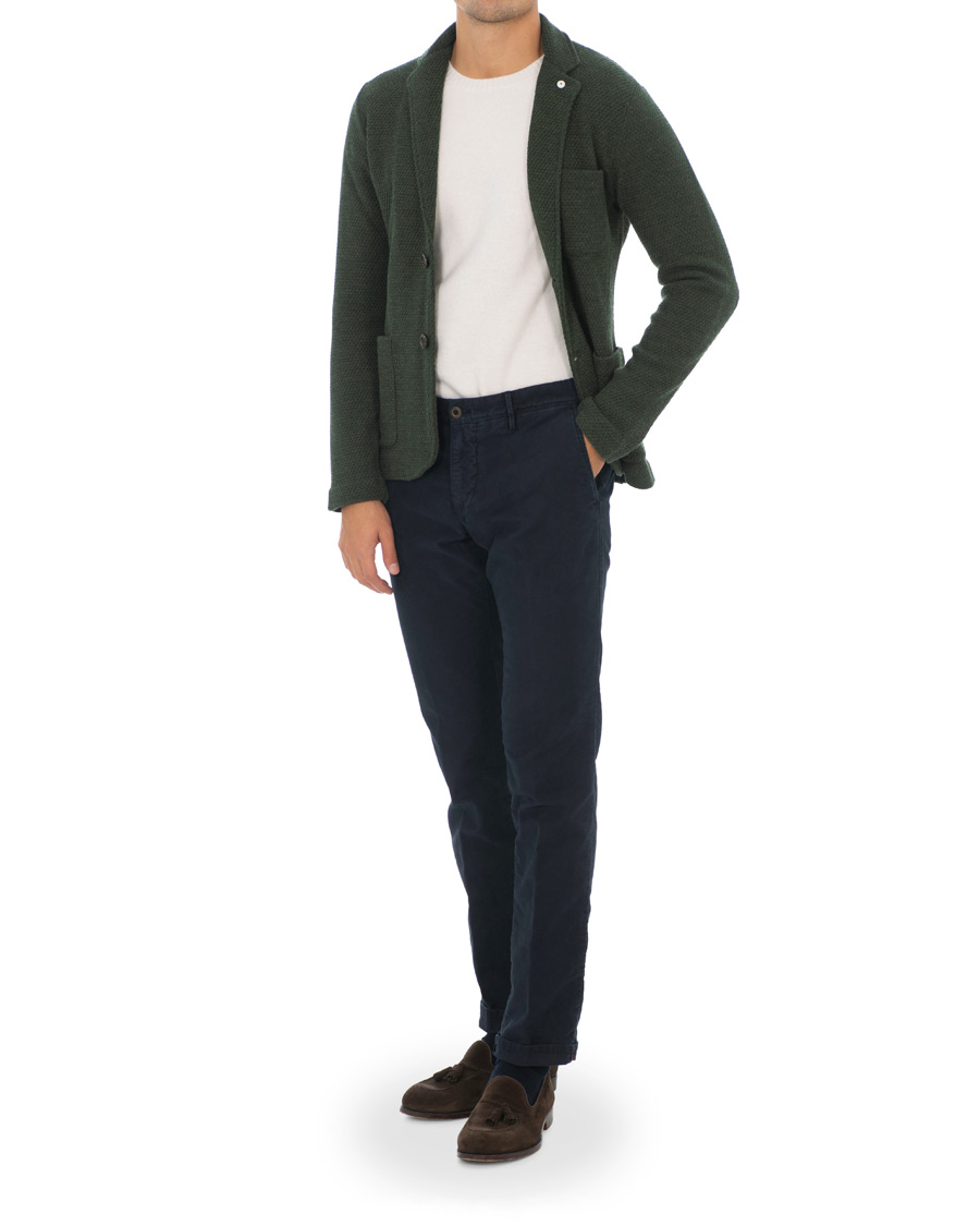 Heren | Blazers | L.B.M. 1911 | Knitted Cardigan Blazer Green