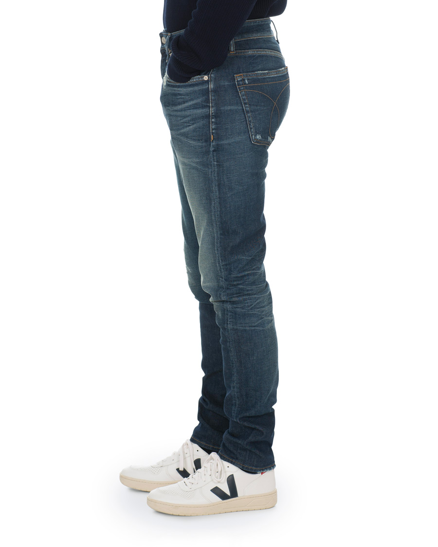 Heren | Jeans | Calvin Klein Jeans | Slim Tapered Shredded Jeans Mid Blue
