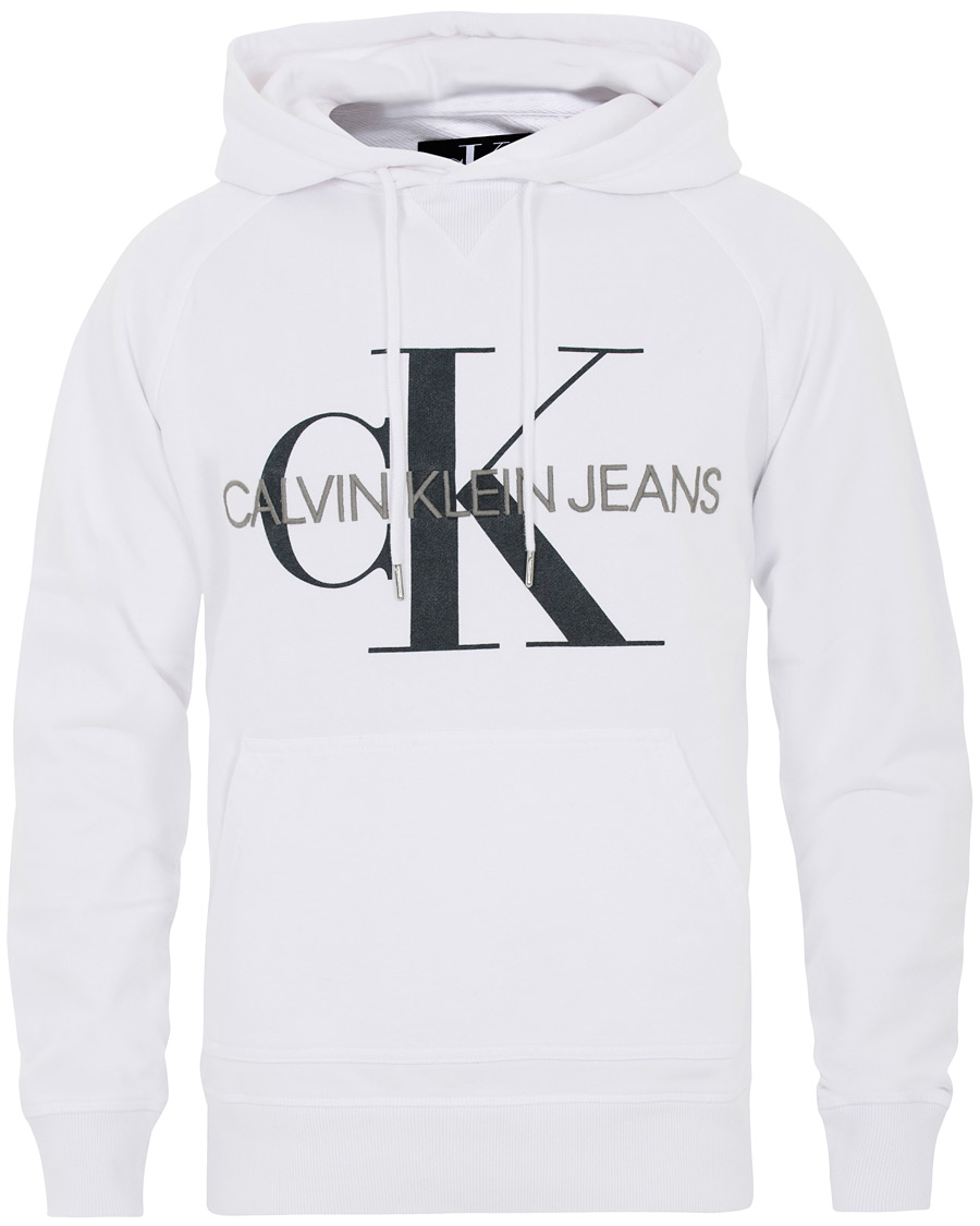Heren | Truien | Calvin Klein Jeans | Washed Monogram Hoodie White