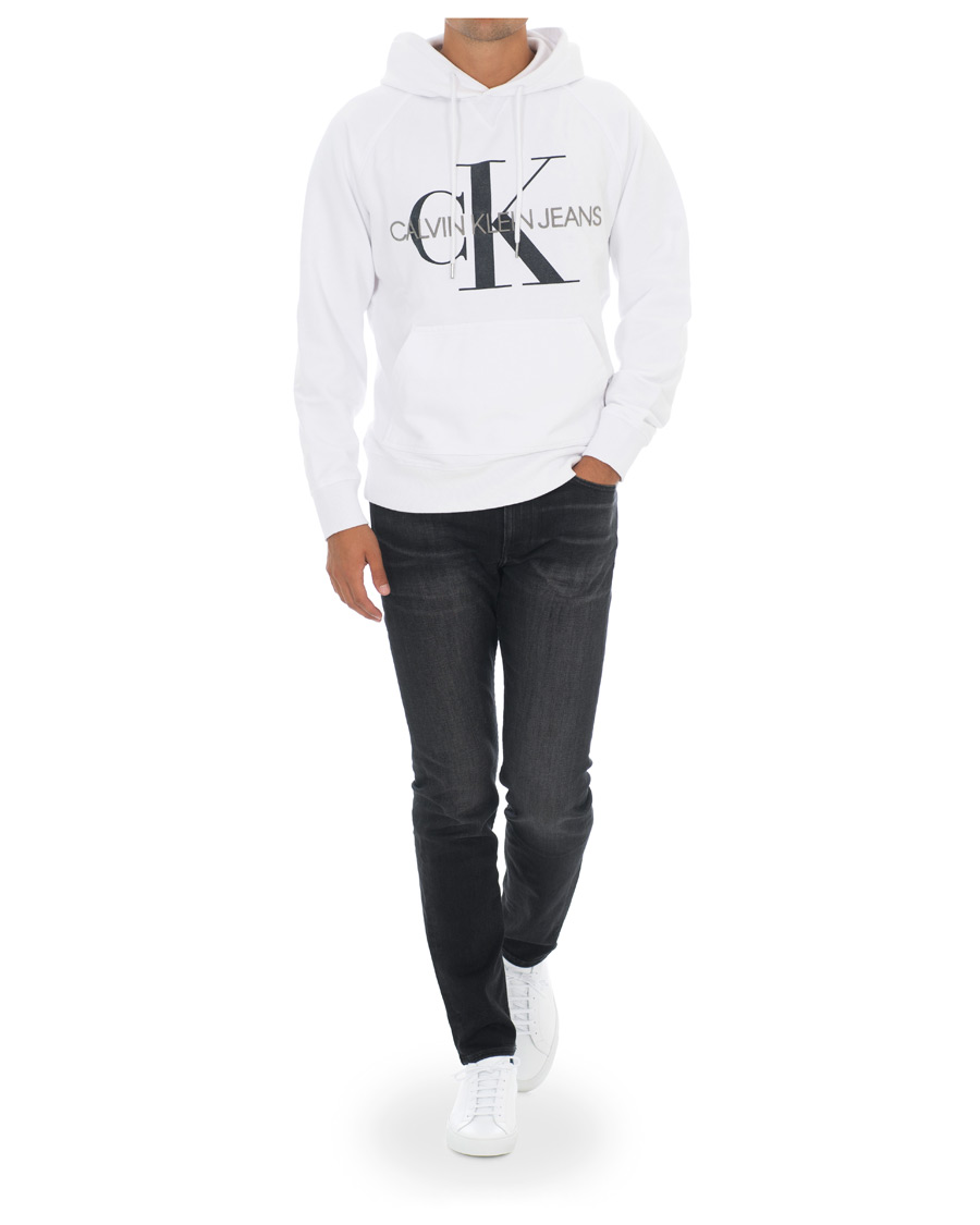 Heren | Truien | Calvin Klein Jeans | Washed Monogram Hoodie White