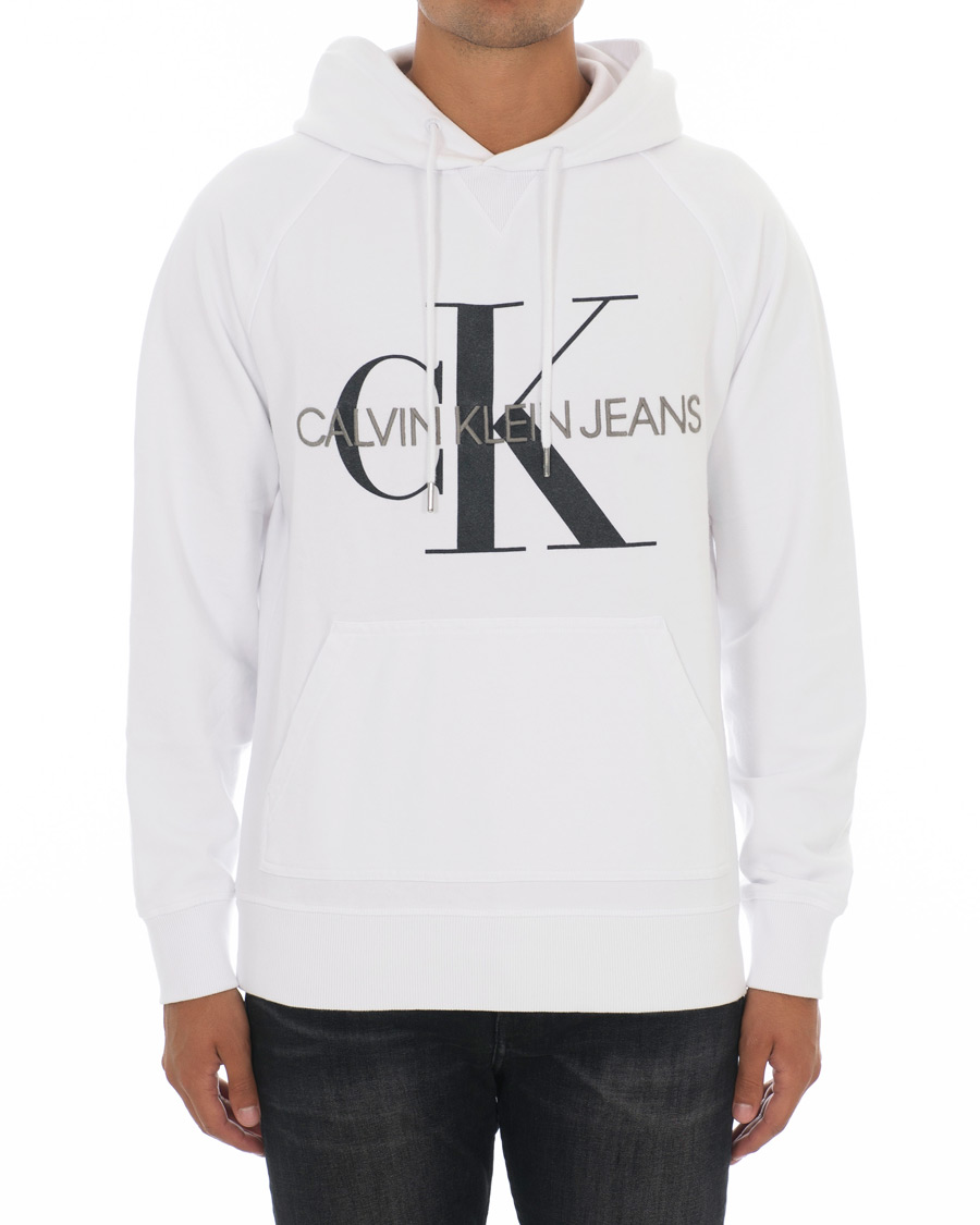 Heren | Truien | Calvin Klein Jeans | Washed Monogram Hoodie White