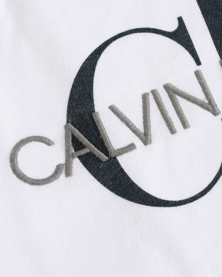 Heren | Truien | Calvin Klein Jeans | Washed Monogram Hoodie White