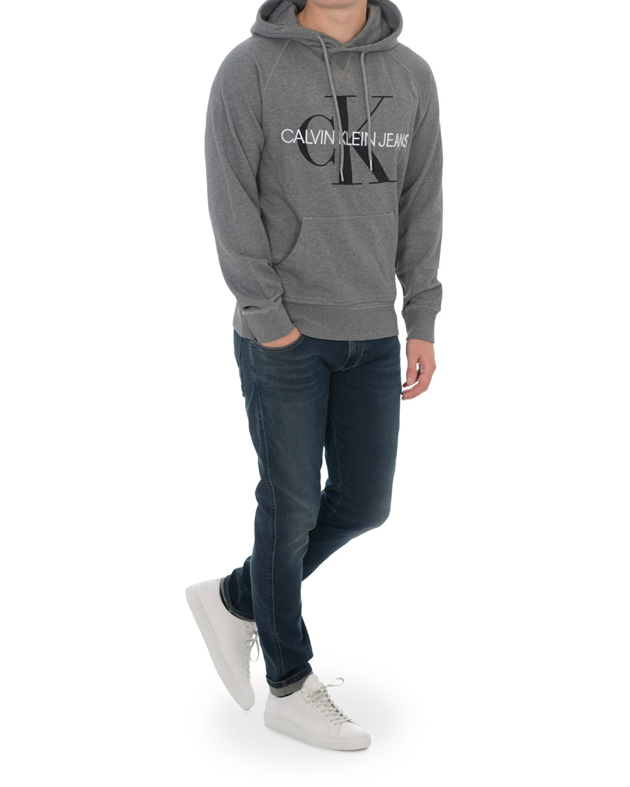 Heren | Truien | Calvin Klein Jeans | Washed Monogram Hoodie Grey