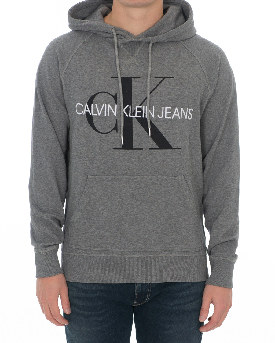 Heren | Truien | Calvin Klein Jeans | Washed Monogram Hoodie Grey