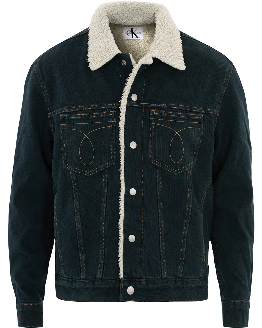Heren | Jassen | Calvin Klein Jeans | Iconic Omega Sherpa Denim Jacket Black