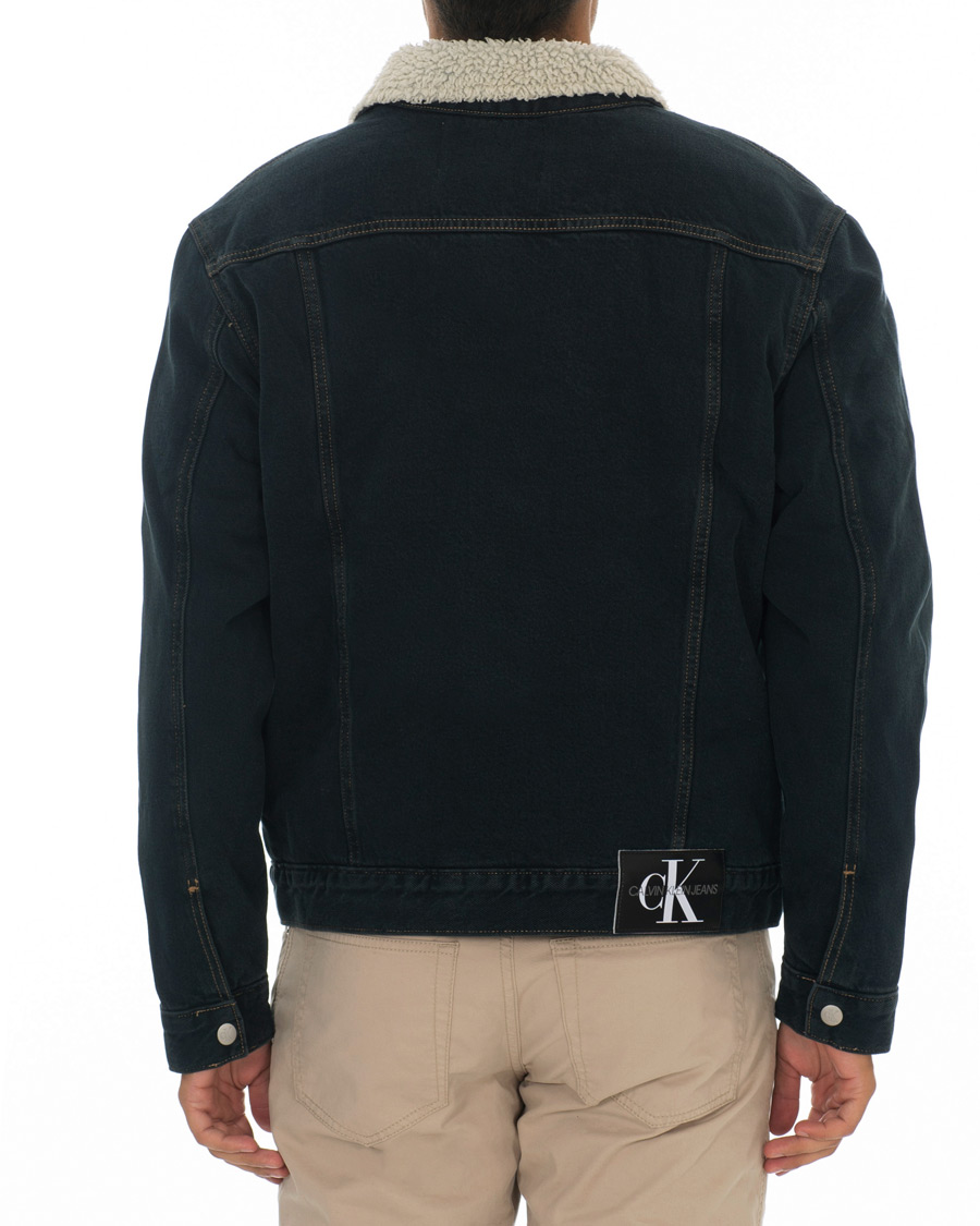 Heren | Jassen | Calvin Klein Jeans | Iconic Omega Sherpa Denim Jacket Black