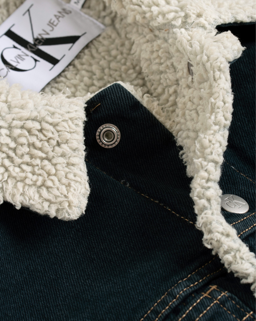 Heren | Jassen | Calvin Klein Jeans | Iconic Omega Sherpa Denim Jacket Black