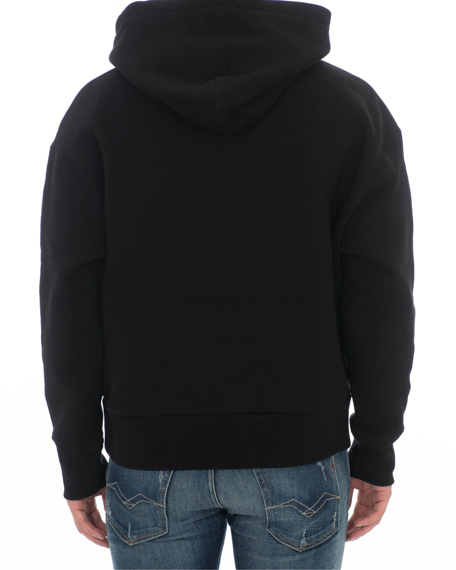 Heren | Truien | AMI | Large Heart Logo Hoodie Black