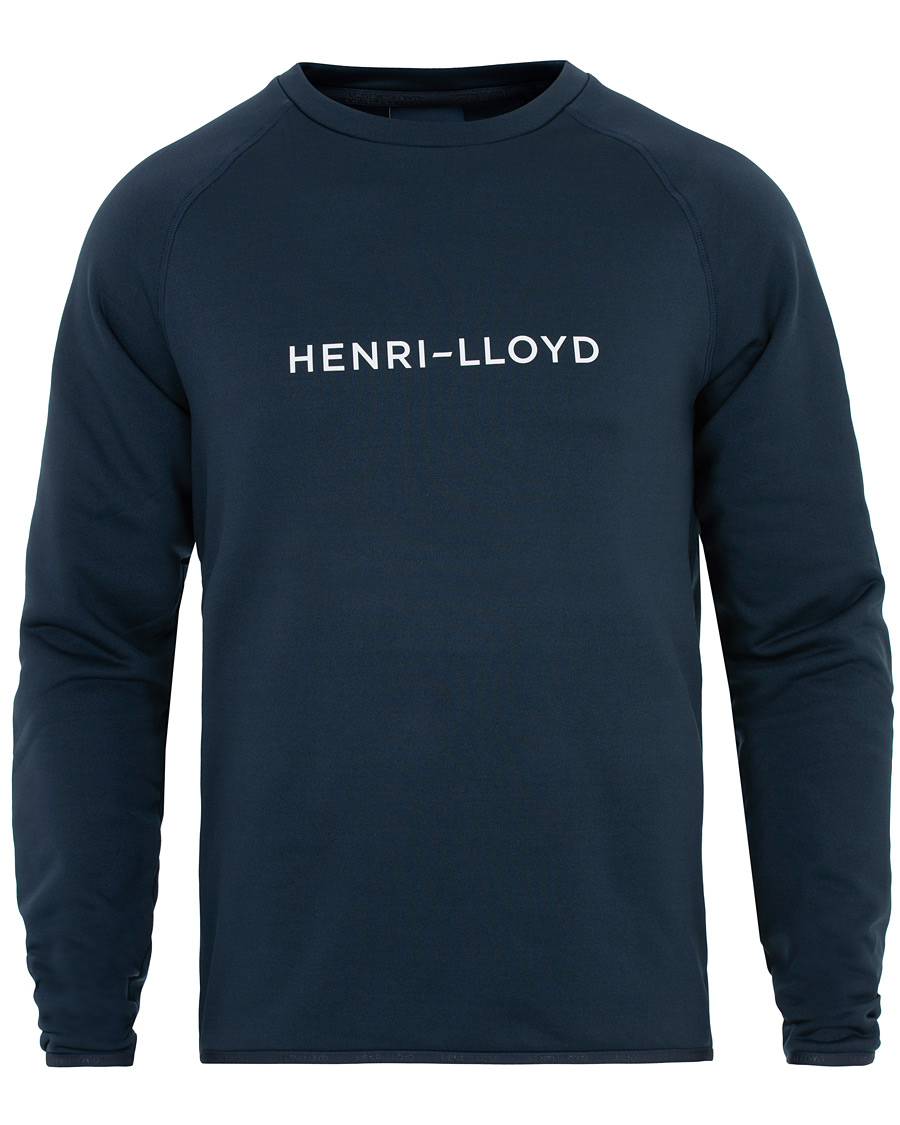 Heren | Truien | Henri-Lloyd | Henri Lloyd Fremantle Stripe Crew Neck Sweatshirt Navy Blue