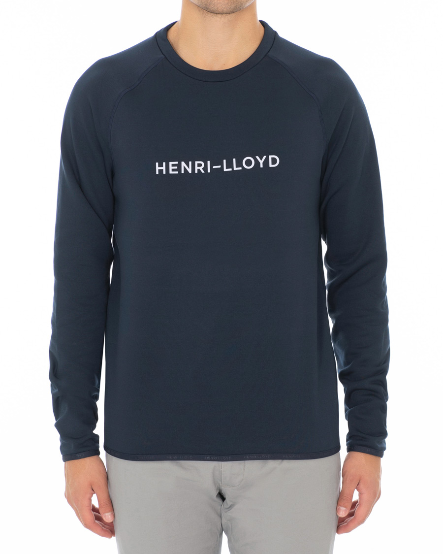 Heren | Truien | Henri-Lloyd | Henri Lloyd Fremantle Stripe Crew Neck Sweatshirt Navy Blue