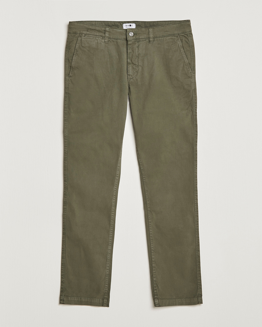 Heren | Broeken | NN07 | Marco Slim Fit Stretch Chinos Army Green