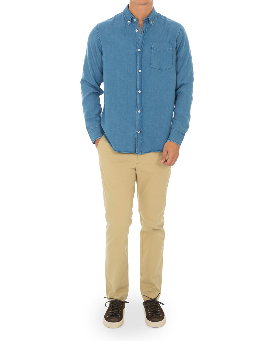 Heren | Broeken | NN07 | Theo Regular Fit Stretch Chinos Sand Khaki