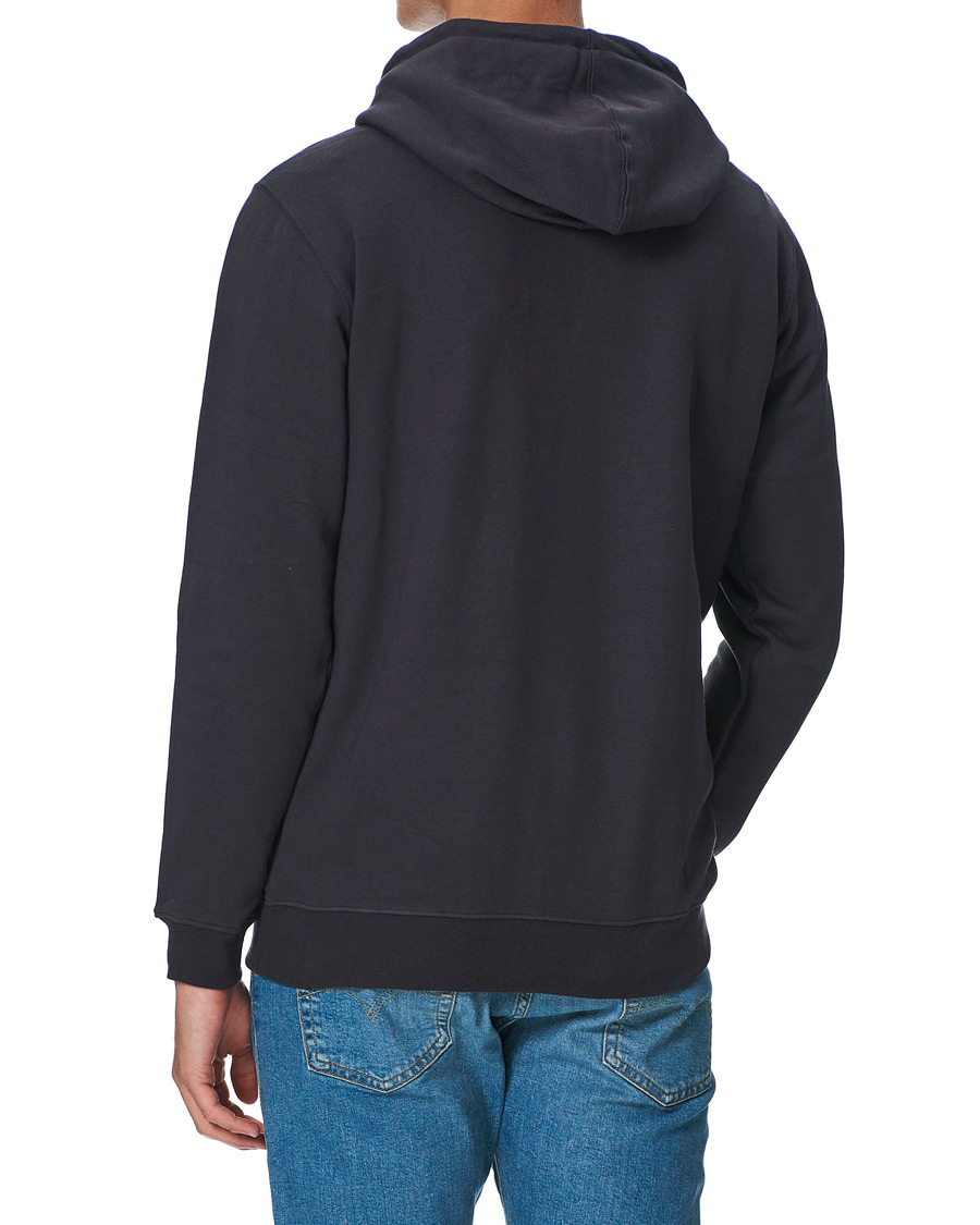 Heren | Truien | NN07 | Barrow Printed Hoodie Navy Blue