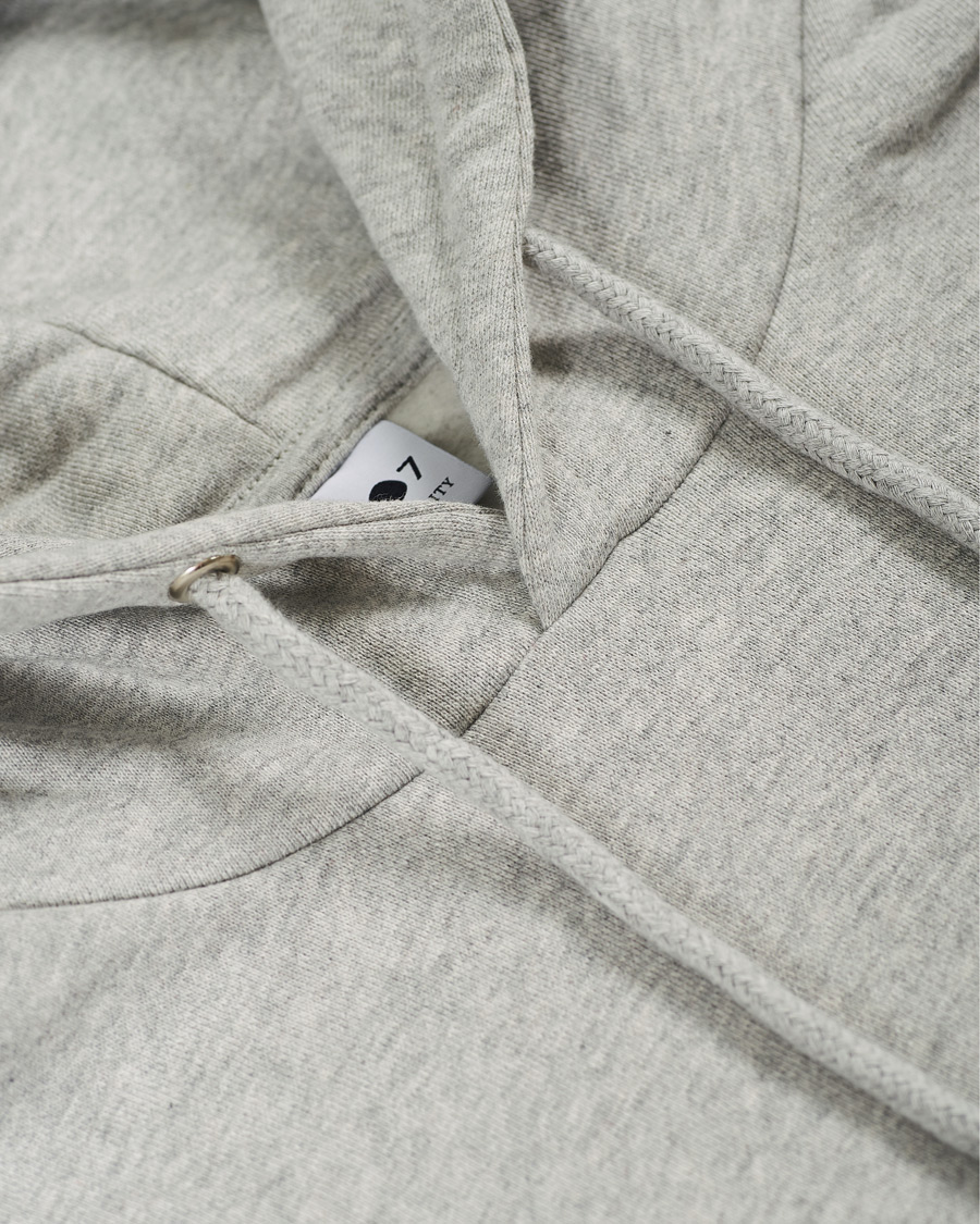 Heren | Truien | NN07 | Barrow Printed Hoodie Light Grey Melange