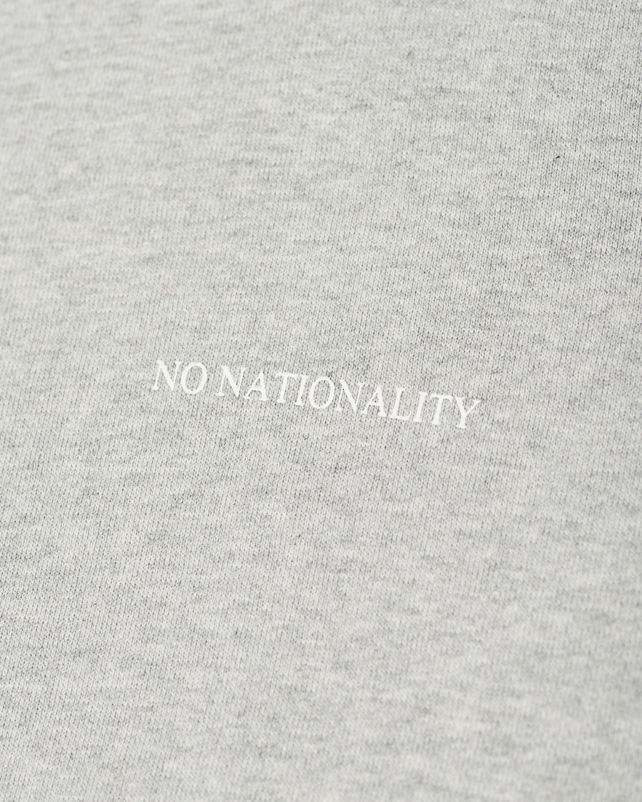 Heren | Truien | NN07 | Barrow Printed Hoodie Light Grey Melange