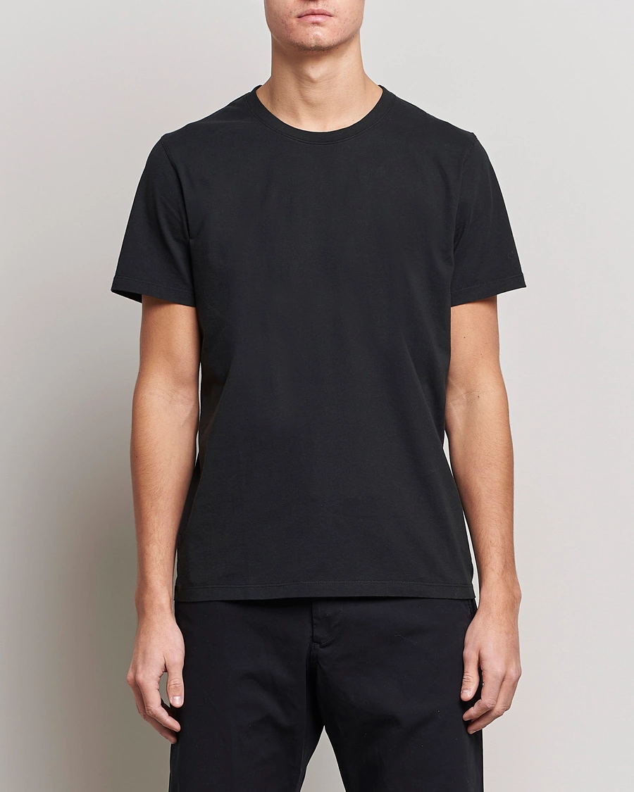 Heren | Zwarte T-shirts | NN07 | Pima Crew Neck Tee Black