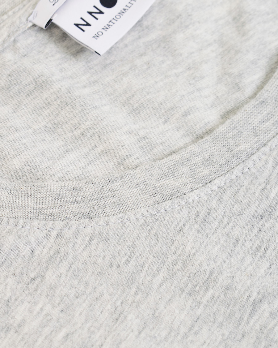 Heren | T-shirts | NN07 | Ethan Printed Crew Neck Tee Light Grey Melange