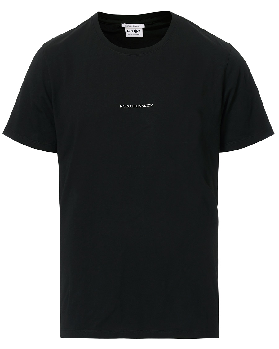 Heren | T-shirts | NN07 | Ethan Printed Crew Neck Tee Black