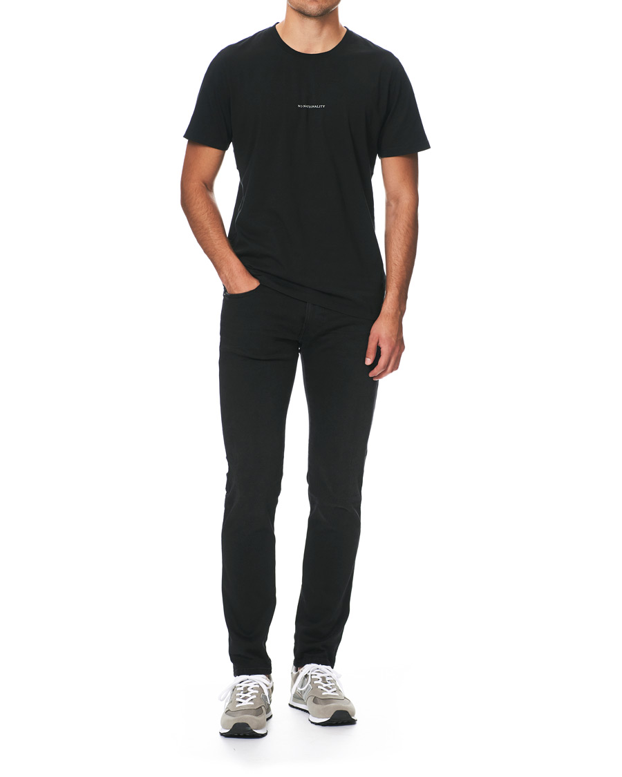 Heren | T-shirts | NN07 | Ethan Printed Crew Neck Tee Black