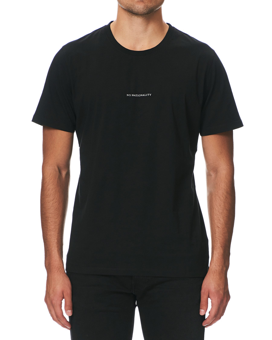 Heren | T-shirts | NN07 | Ethan Printed Crew Neck Tee Black