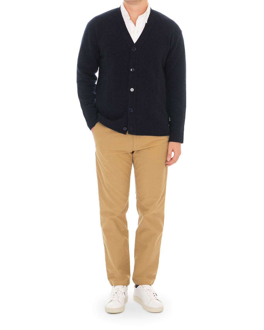 Heren | Truien | NN07 | Bjorn Wool Cardigan Navy Blue
