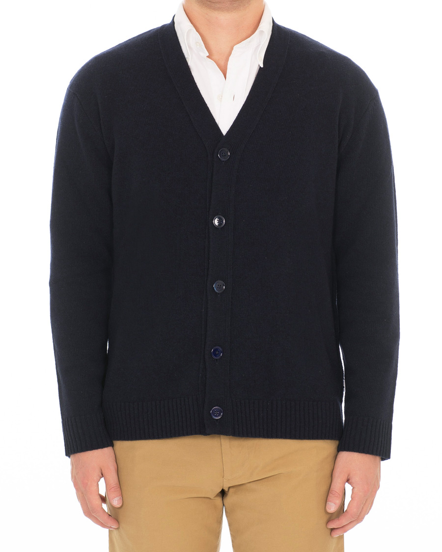 Heren | Truien | NN07 | Bjorn Wool Cardigan Navy Blue