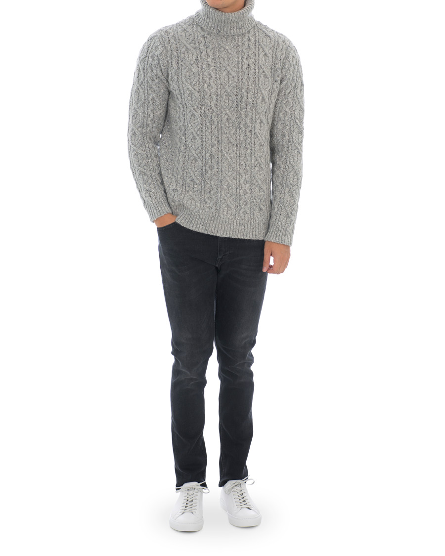 Heren | Truien | NN07 | Bert Cable Rollneck Grey