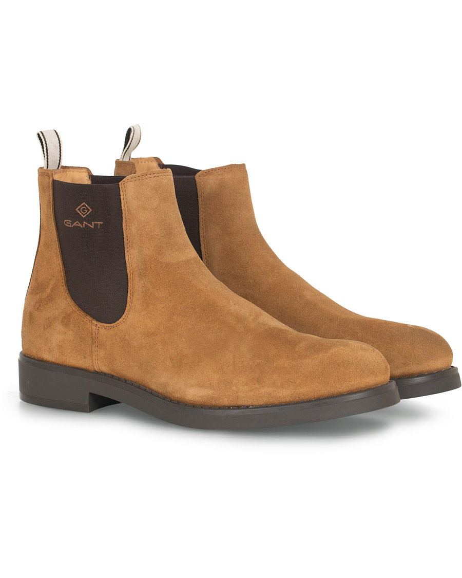Heren | GANT Oscar Chelsea Boot Cognac Suede | GANT | Oscar Chelsea Boot Cognac Suede