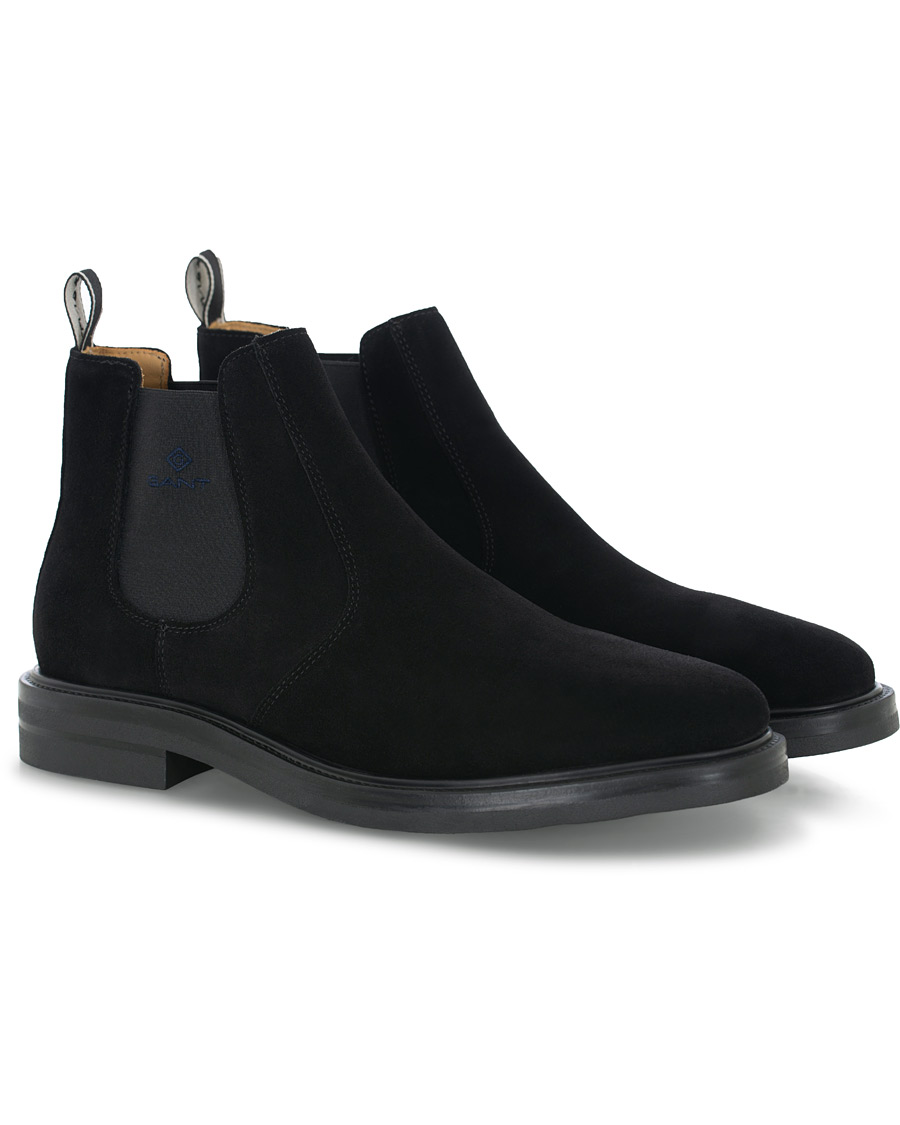 Heren | GANT Fargo Chelsea Boot Black Suede | GANT | Fargo Chelsea Boot Black Suede
