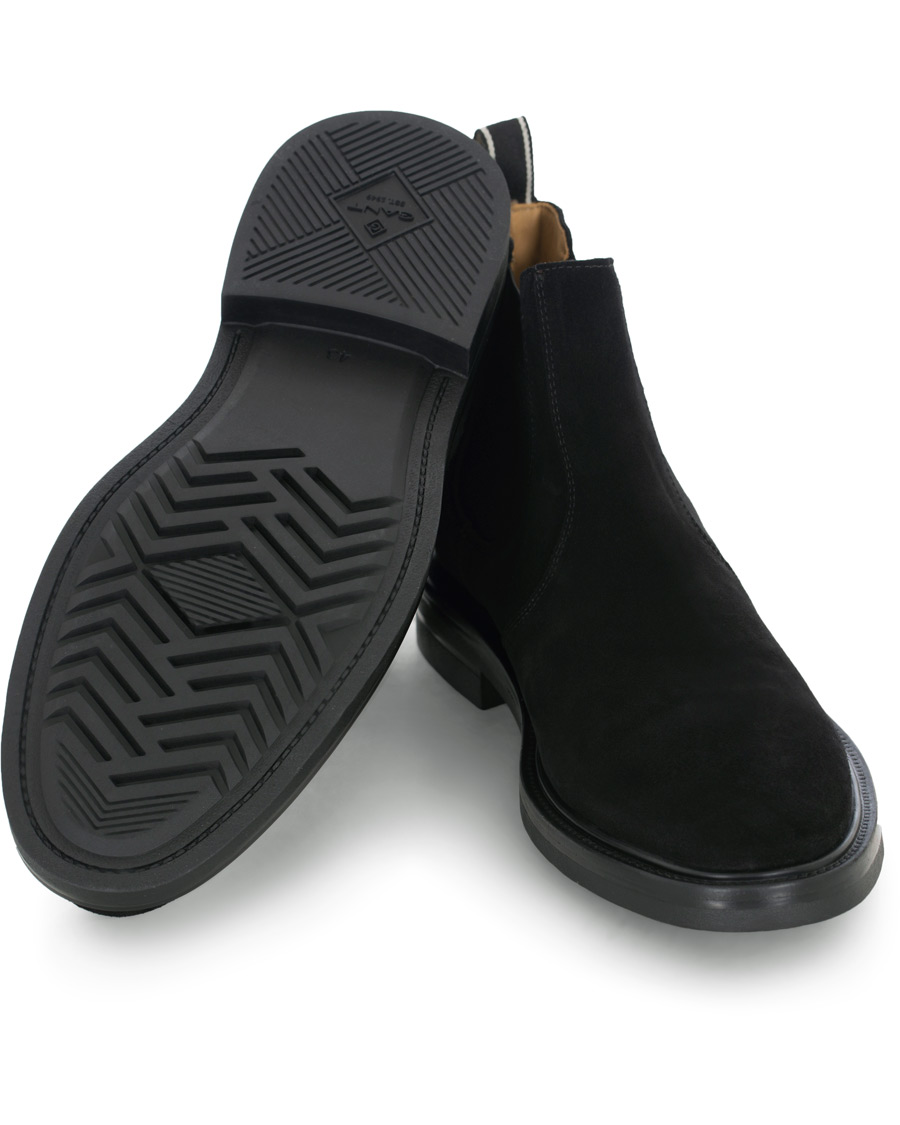 Heren | GANT Fargo Chelsea Boot Black Suede | GANT | Fargo Chelsea Boot Black Suede