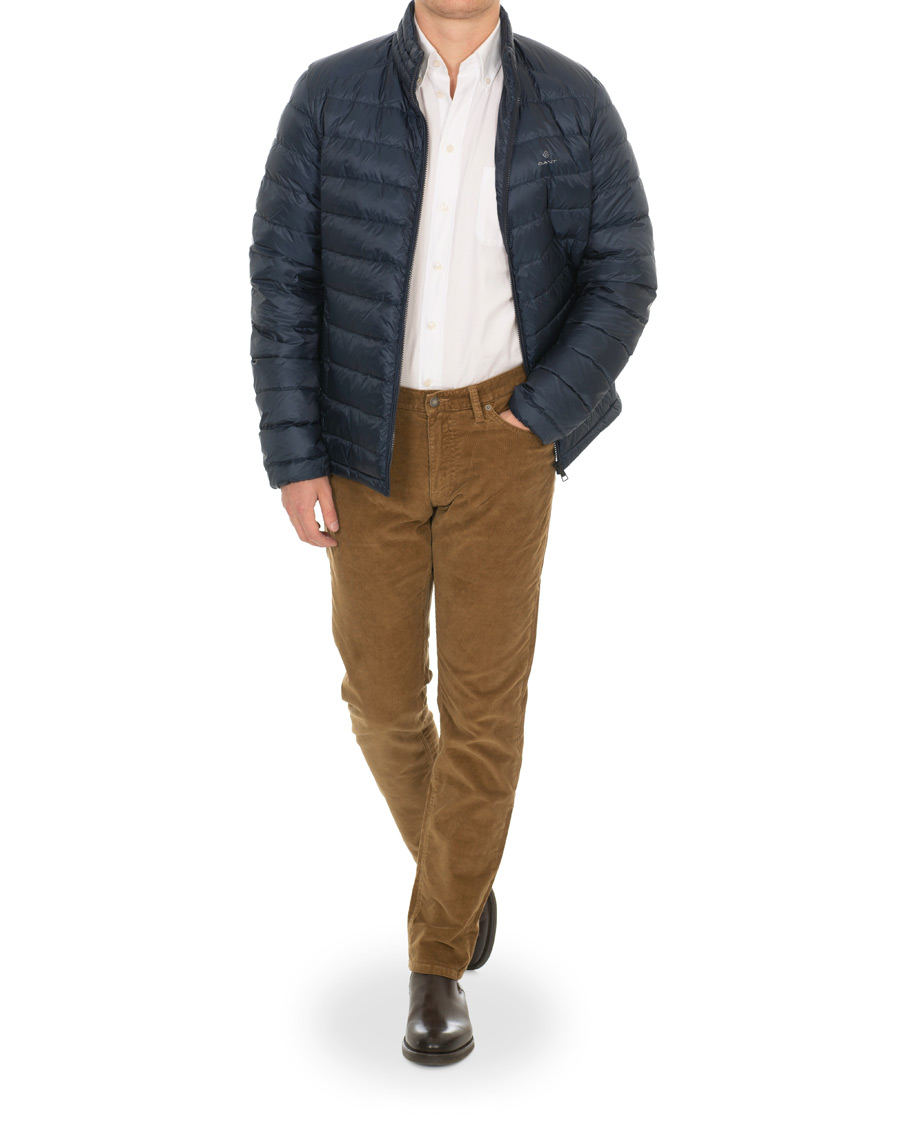 Heren | Broeken | GANT | Slim Fit Corduroy 5-Pocket Jeans Warm Khaki
