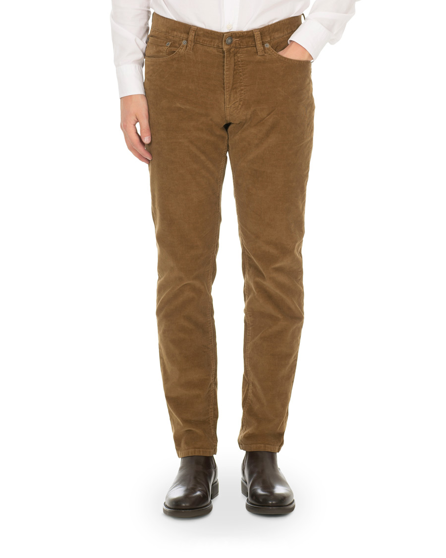 Heren | Broeken | GANT | Slim Fit Corduroy 5-Pocket Jeans Warm Khaki