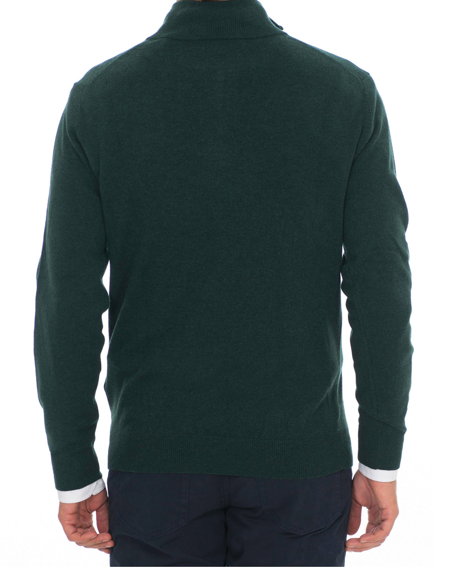 Heren | Truien | GANT | Lambswool Half Zip Tartan Green