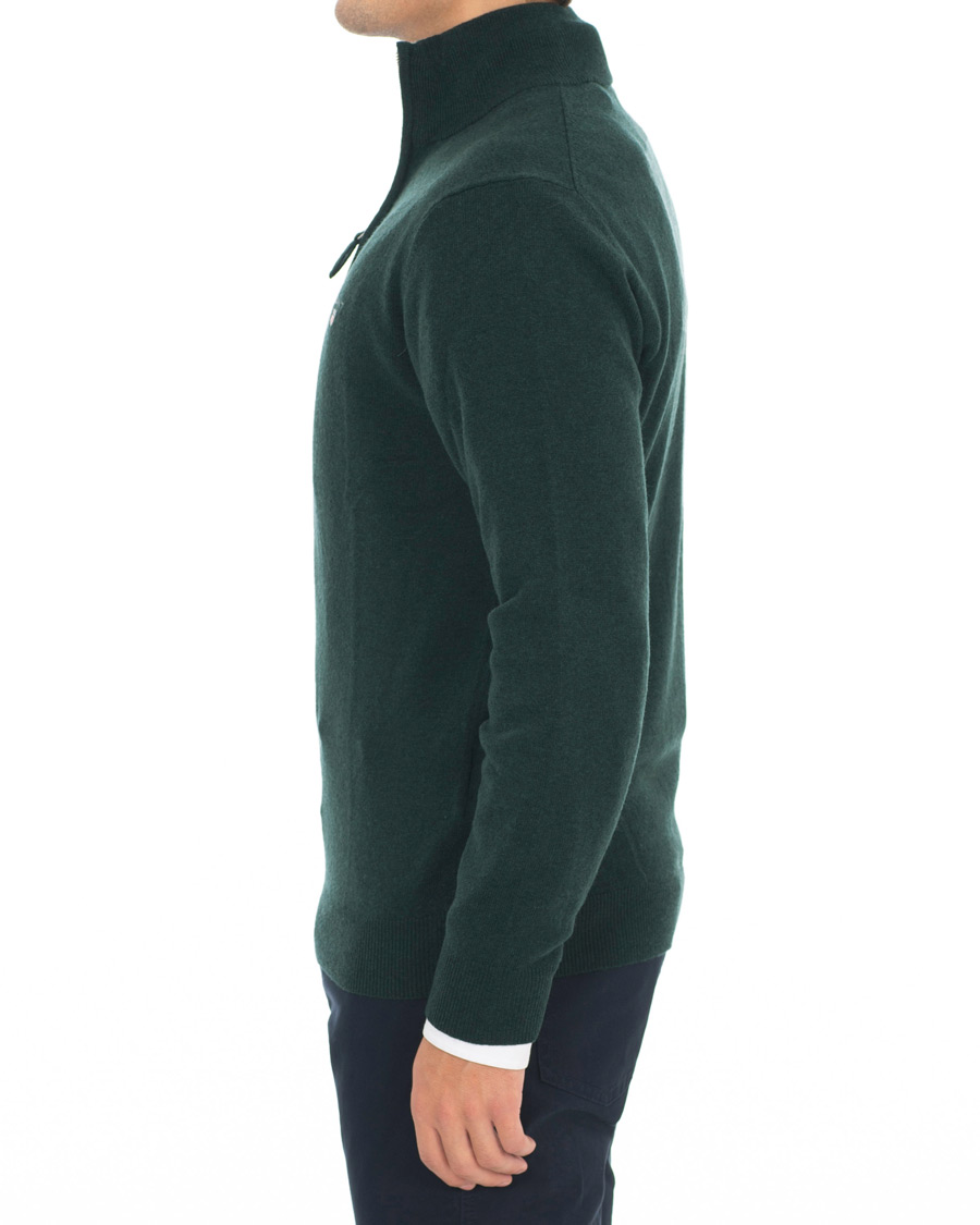 Heren | Truien | GANT | Lambswool Half Zip Tartan Green
