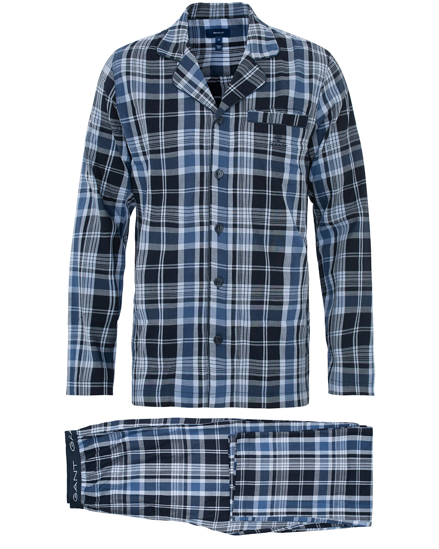 Heren | Pyjama's en gewaden | GANT | Check Pyjama Set Vintage Blue