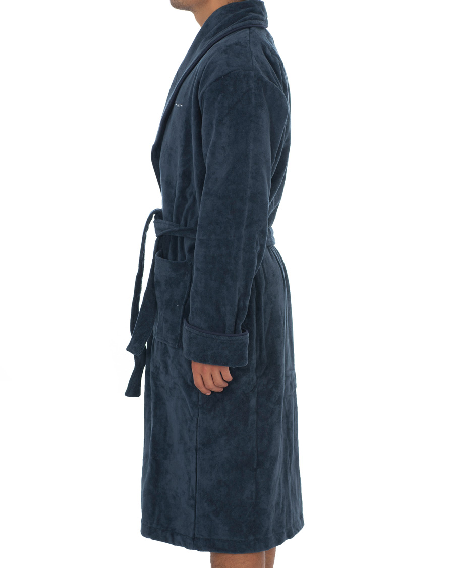 Heren | Pyjama's en gewaden | GANT | Premium Velour Robe Evening Blue