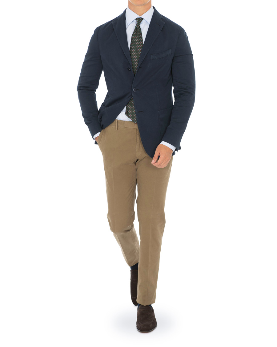 Heren | Broeken | Incotex | Slim Fit Comfort Chino Khaki