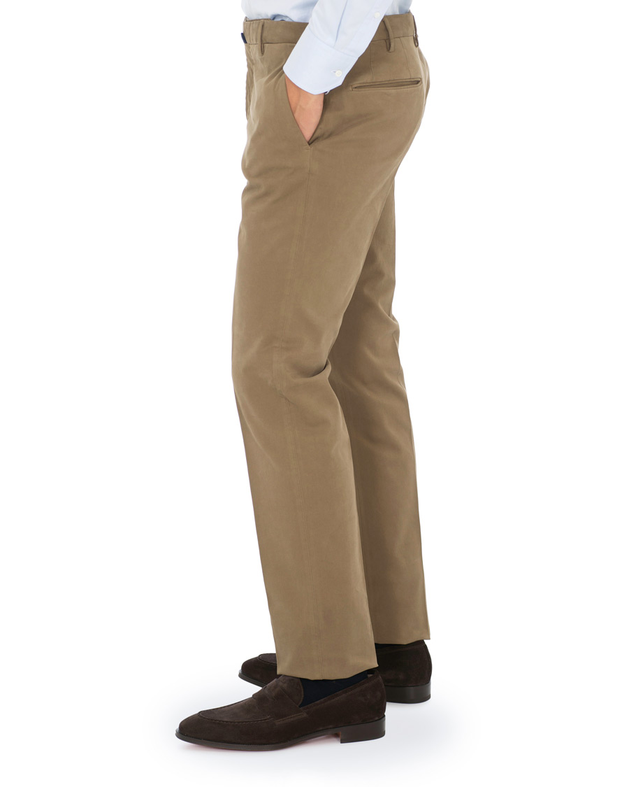 Heren | Broeken | Incotex | Slim Fit Comfort Chino Khaki