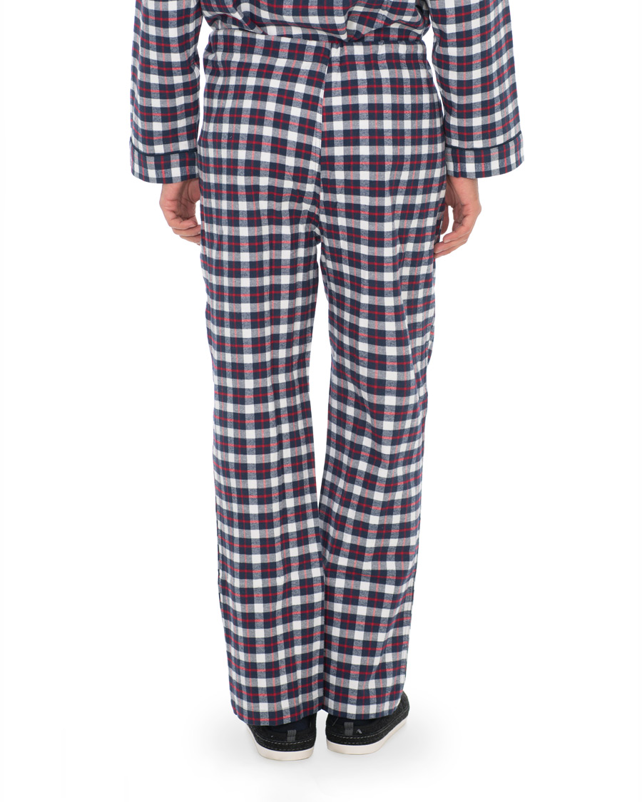 Heren | Pyjama's en gewaden | Brooks Brothers | Classic Tartan Flannel Pyjamas Navy/Red