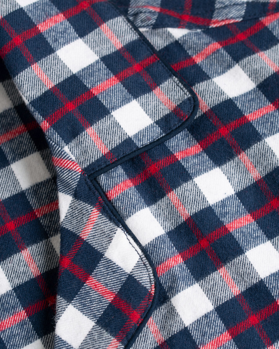 Heren | Pyjama's en gewaden | Brooks Brothers | Classic Tartan Flannel Pyjamas Navy/Red