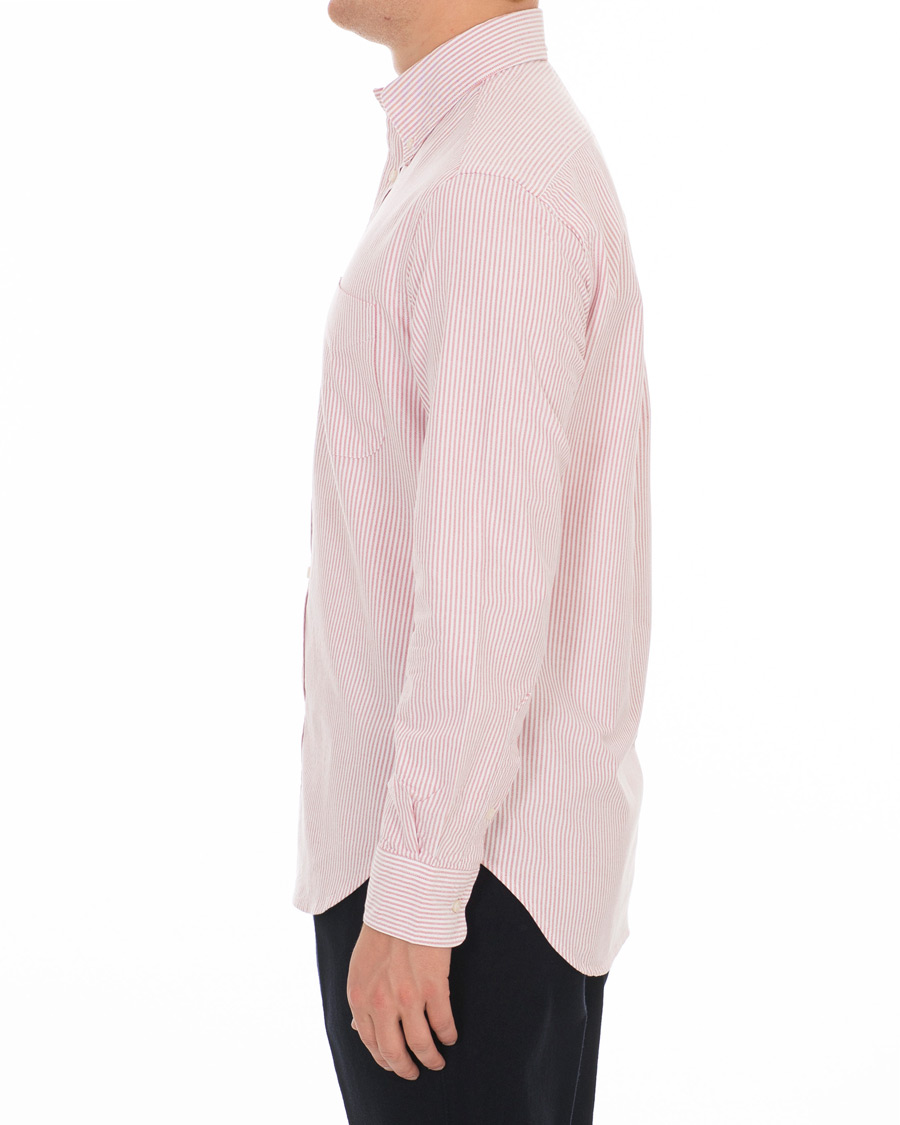 Heren | Overhemden | Gitman Vintage | Button Down Striped Oxford Shirt Red