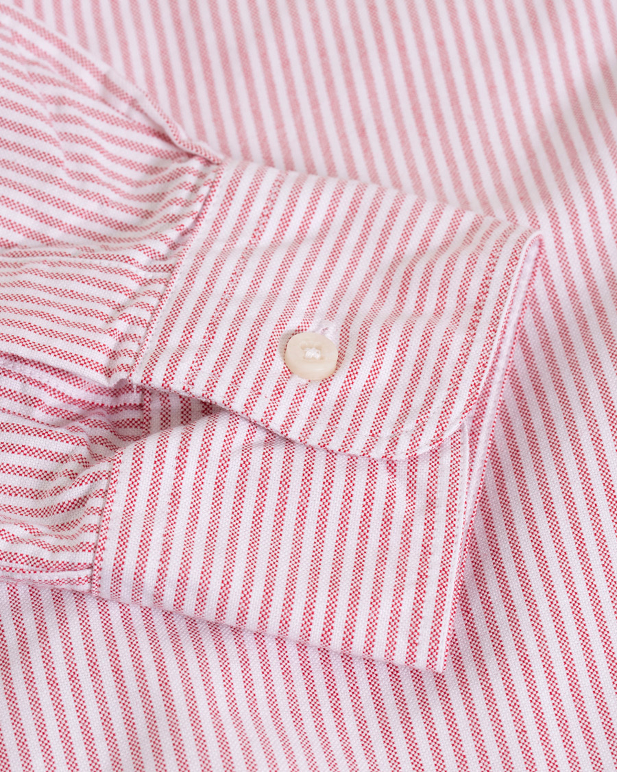 Heren | Overhemden | Gitman Vintage | Button Down Striped Oxford Shirt Red
