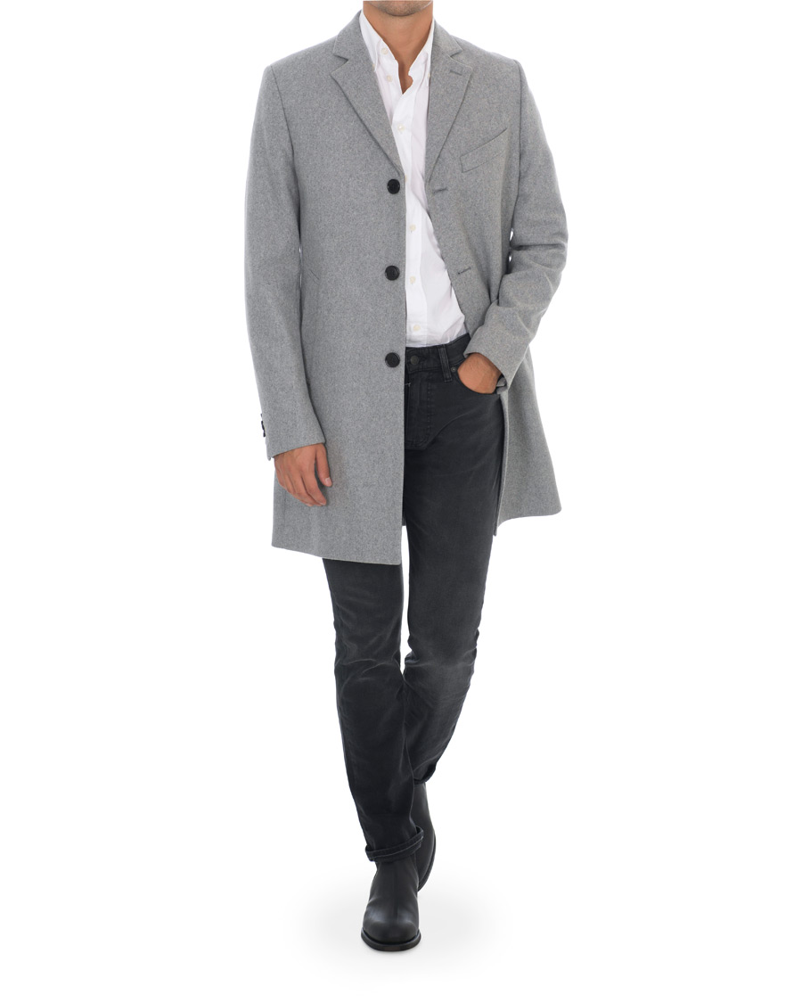 Heren | Jassen | J.Lindeberg | Wolger Compact Melton Coat Grey