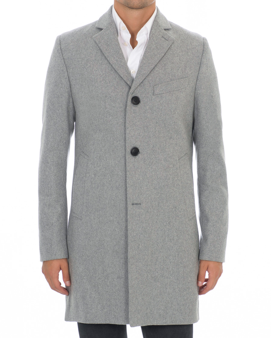 Heren | Jassen | J.Lindeberg | Wolger Compact Melton Coat Grey