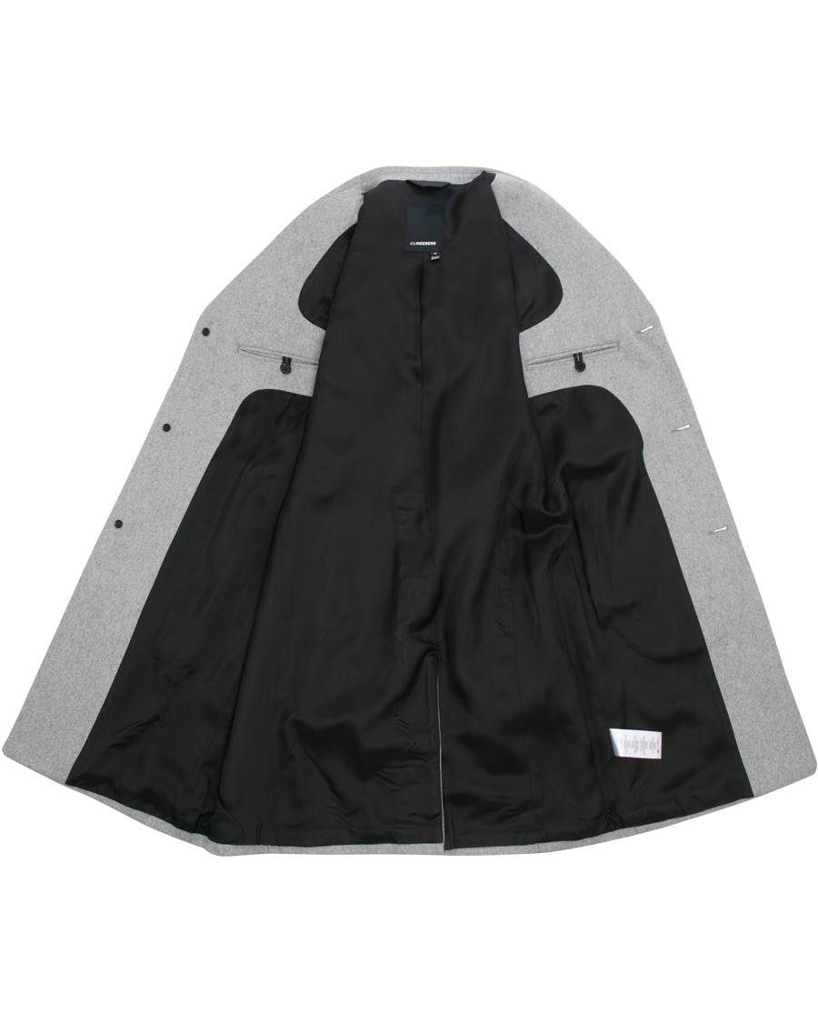 Heren | Jassen | J.Lindeberg | Wolger Compact Melton Coat Grey